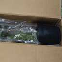 Artificial Ficus Tree Indoor 7ft, Large Potted Faux Tree with Realistic Silk Leaves & Trunk for Home Office, Living Room Corner Decor (White Green)