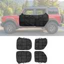 4PC Door Bags Compatible with 2021-2025 2026 Ford Bronco Front and Rear Door Bags Hard Door Portable Storage with Carry Handle for Ford Bronco Accessories 4 Door (Front and Rear 4pcs)