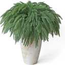 16 Pcs Christmas Norfolk Pine Branches, 19.7" Artificial Norfolk Pine Stems, Large Faux Norfolk Pine Branches for Xmas Greenery DIY Crafts Norfolk Pine Picks for Garlands Wreath Home Garden Decoration