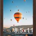 8.5x11 inch Picture Frame Dark Brown for Certificate Poster and Photo, Horizontal and Vertical Formats for Wall Hanging or Tabletop, 8.5x11 Frame with Shatter Resistant Plexiglass, Dark Brown