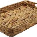 Grass Weaving Tray, Grass Storage Bins for Fruit or Tea,Arts and Crafts. (1) (Tray-A-S) (14.2" x 9.4" x 2")