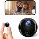 1080P HD WiFi Security Camera -Hidden Cameras - WiFi Camera - Spy Cam-Indoor Nanny Cam -Home Security for with App - Surveillance Cameras with Motion Detection and Night Vision (black)