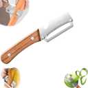 2-in-1 Multifunctional Vegetable Peeler with Wooden Handle & Stainless Steel Blade, Multifunctional Vegetable Peeler, Built-in Bottle Opener, Fruit & Vegetable Kitchen Peeling Tool (1pc)