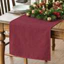 Artoid Mode Dark Red Table Runner, Seasonal Christmas Valentine's Washable Kitchen Dining Table Decoration for Home Party Decor 13x120 Inch