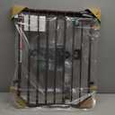 Babelio Baby Gate for Stairs & Doorways, 26-43" W 28" H No Bottom Bar| Easy Installation| One-Handed Operation| Auto-Close| Hardware Mount (Drill Needed) Safety Dog/Pet Gate (Black Wood Pattern)