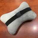 DS. DISTINCTIVE STYLE Car Neck Pillow 10x7 Inch Car Headrest Pillow One Piece for Women PU Leather Car Seat Neck Support
