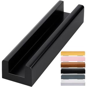 Colingmill 1 Pcs Wooden Floor Mirror Stand Anti Slip Base for Full Length Mirrors Stable Support Holder Bracket with Enlarged Non Slip Pads for Home Mirror Frames (9.8 x 2.3 x 1.5 Inches,Black)