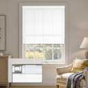 36''W x 48''H No Drill Cellular Shades, Light Filtering, White
