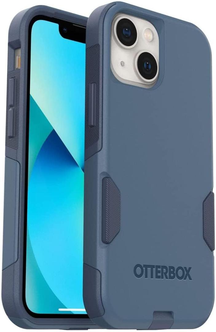 OtterBox iPhone 13 (ONLY) Commuter Series Case - Rock Skip Way, Slim & Tough, Pocket-Friendly, with Port Protection Blue