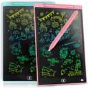 [2 Pack] Genialba LCD Writing Tablet 10-Inch Colorful Doodle Board, Toddler Learning Educational Toys Gifts for 3-8 Years Old Girls and Boys, Electronic Drawing Pad for Kids (Pink & Blue)