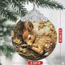 Christmas Ornament, Deer Christmas Decoration, Stained Glass Christmas Tree Ornaments, Christmas Ornaments Clearance, Deer Lover Gifts, Xmas Gift for Friend Family Coworker