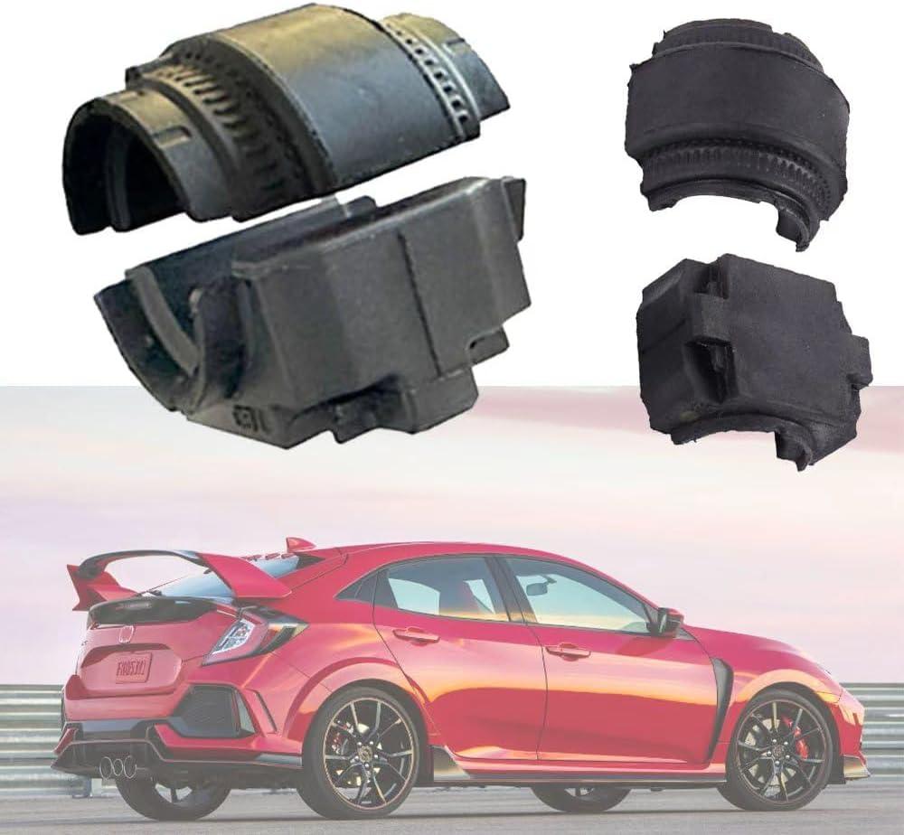 Generic Front Stabilizer Bar Bushings Fit for 2016-2021 Civic - Durable Rubber, Black, Upper and Lower Parts, Pair Replacement Recommended
