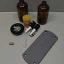 [Luxury] Kitchen Soap Dispenser Set - 16OZ Amber Glass Bottle, Stainless Steel Pump, Instant Dry Tray, Waterproof Labels, Non-Slip Silicone Pad, and Dish Brush | Upgrade for Your Kitchen and Bathroom