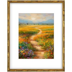 Golden State Art 16x20 Gold Vintage Bamboo Frame for 11x14 Photo,Wood/Glass
