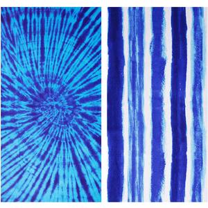2 Packs Oversized Beach Towel Set Extra Large Big XL Pool Camping Swim Clearance Towels 36x72 Soft Blanket Cruise Essentials Accessories Must Haves Vacation Necessities Adult Gifts Stripe Boho Blue