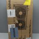 Bionaire Window Fan with Reversible Airflow Blades  3-Speed Settings, Programmable Thermostat, LED Display, Remote Control, Fits 2436" Windows, No Assembly Required (White)