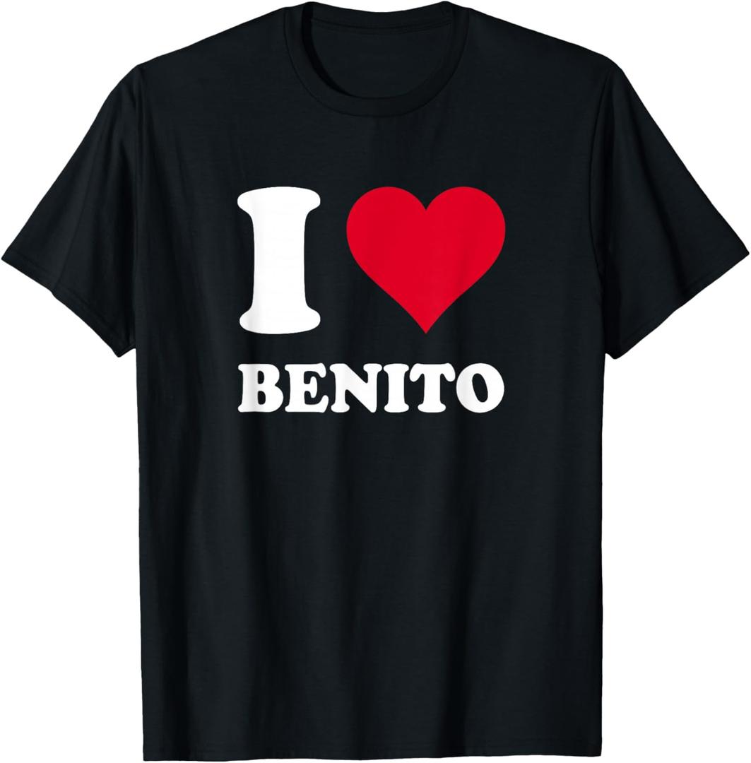 Red Heart I Love Benito T-Shirt