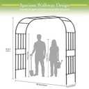 Square Tube Garden Arch Trellis for Climbing Plants 8.2ft Tall Metal Arbor