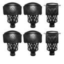 Billiard Pool Table Pockets Heavy Duty PU Leather Billiard Pockets Set of 6，Including 4 Corner Pockets and 2 Side Pockets,Black