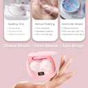 Vastsoon Ultrasonic Contact Lens Cleaner Machine Portable, Rechargeable Cleaning Kit with 4 Contact Lens Solution Cases, Applicator & Removal Tools for Travel & Home Use (Pink)