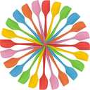 Irenare 24 Pcs Mini Silicone Spatulas Bulk 8.3 Inch Heat Resistant Scrapers Rubber Spatulas Seamless Design Non Stick Flexible for Kitchen Use Cooking Baking Mixing