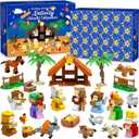 Nativity Advent Calendar 2025 Kids Adult 1500pcs Nativity Set 24 days Countdown Calendar Building Blocks Toyset Xmas Figurine Playset Gifts for teens Boys Girls 7 8 9 10 11 12 13 14 Christmas Stocking Stuffers Party Surprise gifts