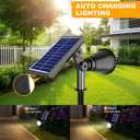 Solar Spotlight Outdoor Waterproof, 36 LED Outdoor Solar Lights with 2200mAh, 2-in-1 Wall or Ground Solar Flood Lights for Yard, Garden, Pathway, Auto On/Off Landscape Lighting- 4 Pack (Warm White)