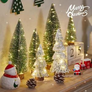 Small Christmas Tree with Lights, Mini Christmas Tree Table Top Decorations, Desktop Miniature Pine Tree Xmas Holiday Decor, 4 Pcs with Light Small Christmas Tree with Lights, Mini Christmas Tree Table Top Decorations, Desktop Miniature Pine Tree Xmas Holiday Decor, 4 Pcs with Light