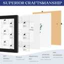 An&He 8x8 Picture Frames Set of 6, Displays 4x4 with Mat or 8x8 Without Mat Photos, Square Collage Wall Decor for Gallery, Tabletop & Wall Decor, Black