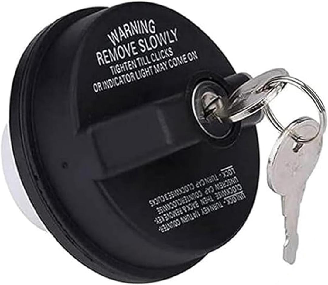 1 PC Fuel Tank Cap with Lock and Key, 10504 31780 77300-47020 Locking Cap, ABS Plastic Anti-theft Fuel Tank Cap, Universal for Most Cars (Black)