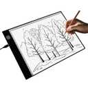 A4 LED Light Box for Tracing and Drawing - Ultra Thin Adjustable Light Table, USB Trace Light UP Pad Screen, Small Copy Board Tracer for Kids Artists, Sketching, Stenciling, and Art Crafting.