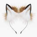 HAOAN Handmade Faux Fur Fox Wolf Ears Headband Halloween Christmas Cosplay Party Costume Accessories