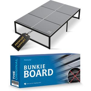 Meliusly Low Profile Bunkie Board Full Size (54x75) - Non-Slip Breathable Bed Support Board for Slatted Bed Frame, Anti-Sag Under Bed Support, Noise Minimizing Moisture Resistant Bed Board