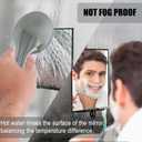 LFOYOU Shower Mirror for Shaving & Washing Your Face with a Squeegee - Built-in Two Razor Holder, 360Rotation Adjustable Shaving Bathroom Mirror - Easy Install, Home Shower Accessory(Not Fogless)