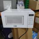 COMMERCIAL CHEF 1.4 Cubic Foot Microwave with 10 Power Levels, Small Microwave with Push Button, 1100 Watt Microwave with Digital Control Panels, Countertop Microwave with Timer, White