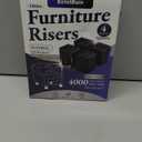 Bed Risers Furniture Risers Heavy-Duty Rectangular Adjustable Block Lift to 3 inches and 4.3 inches Desk, Sofa, Chair Legs, Refrigerator, Washing Machine Support up to 4000 pounds (Square-black-4 Pack)