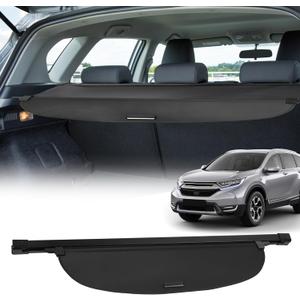 AUXMART for Honda CRV Retractable Cargo Cover 2017-2022 Waterproof Rear Trunk Cargo Cover Security Cargo Cover Shielding Shade Compatible with Honda CRV Accessories 2018 2019 2020 2021