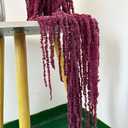 5 Pcs Bleached Wisteria Vine Hanging Dried Flowers, Natural Preserved Hanging Amaranthus Flowers for Wedding Bouquet, Wall Home Party Decor (Grape Purple)