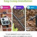 Raindrip R560DP Drip Watering System, Automatic Drip Irrigation System with Timer for Containers and Hanging Baskets, Waters up to 20 Plants, Includes 20 Drippers, Black