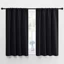 NICETOWN Black Out Short Curtain Panels for Kitchen - Energy Smart Decoration Thermal Insulating Blackout Drapes/Draperies for Bathroom Small Window (2 Panels,42 in x 45 in (W x L)