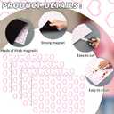 12 Pcs Back to School Locker Magnetic Wallpaper, Heart, Pink White