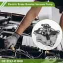 Brake Vacuum Pump No.07K145100H Engine Vacuum Pump for Volkswagen Beetle 2.5L 2006-2014 Aluminum Alloy Silver Tone 1 Pc