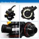 262506 1-1/2-Inch 6-Way Clamp Style Valve,Compatible with Pool and Spa Sand Filter,Aftermarket Part.