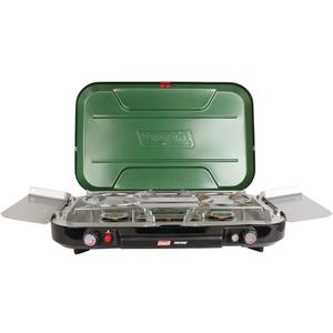 Coleman Classic 3-Burner Propane Camping Stove with InstaStart Ignition, Portable Cooktop with 3 Adjustable Burners & 28,000 BTUs of Power for Camping, Tailgating, Grilling, Hunting & More (Green)