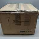 Henn&Hart 2-Light Floor Lamp with Fabric Shade in Matte Black/Brass/White, Floor Lamp for Home Office, Bedroom, Living Room, 61" Tall