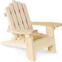 Beach Adirondack Chair Miniature Wood for Dollhouses, Displays, Crafting, DIY - 5 Inches
