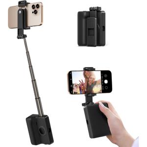 Selfie Stick, Extendable, Wireless, Compact and Lightweight Design, All-in-One Selfie Sticks for iPhone 16/15 Series, Android, Black