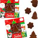 Fruidles Christmas Santas Mini Milk Chocolates Snack, Holiday Treats, Kosher Certified Dairy, 1.41 Oz (2-Pack)