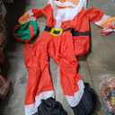 10ft Giant Seated Santa Claus Christmas Inflatable Yard Decor Build-in LED Blow up Christmas Decorations Indoor Outdoor Holiday