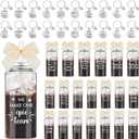 Skylety 20 Set Employee Appreciation Gifts Bulk 20 Pcs 13.5 oz Skinny Plastic Tumblers with Lid Straw 20 Pcs Inspirational Keychains Birthday Gifts for Men Women Coworker Christmas (Make A Great Team)